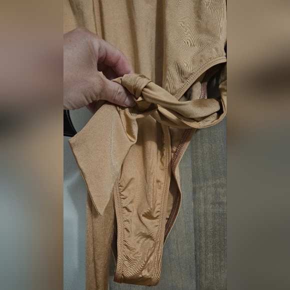 RIS-K SWIMWEAR Sol One Piece High Cut One Piece Swimsuit In Sheen Pampas.S NWT - Picture 12 of 13